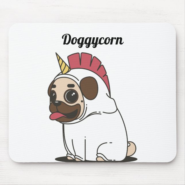 Funny Unicorn - Doggycorn Mousepad (Vorne)