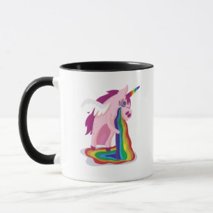 Funny Unicorn Erbrechen Rainbows Sick Novelty Gag Tasse