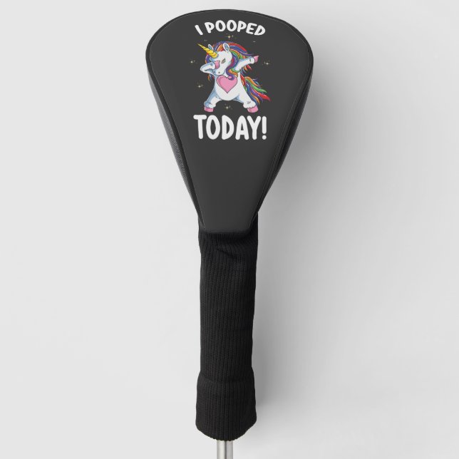 Funny Unicorn Kackte ich heute Golf Headcover (Vorderseite)