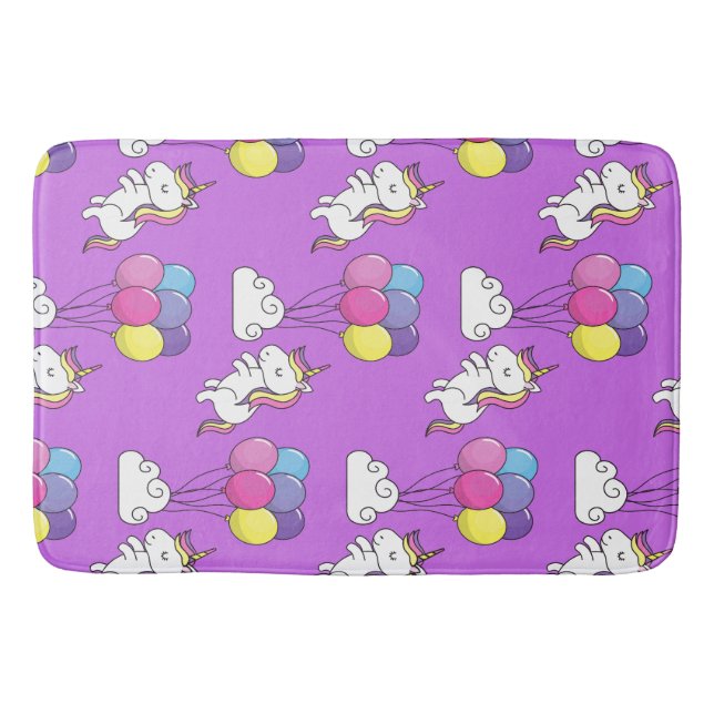Funny Unicorn Muster Magic Horse Badematte (Vorderseite)