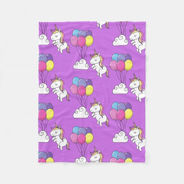 Funny Unicorn Muster Magic Horse Fleecedecke (Vorderseite)