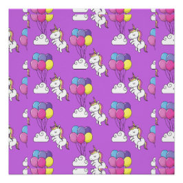 Funny Unicorn Muster Magic Horse Poster