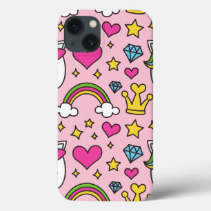 Funny Unicorn Muster Pink Magic Horse Niedlich Case-Mate iPhone Hülle