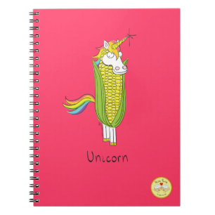Funny Unicorn Niedlich Kids Cartoon Notizblock