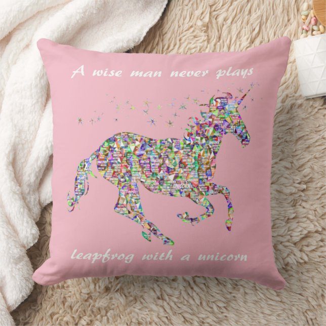 Funny Unicorn Quote Kissen (Decke)