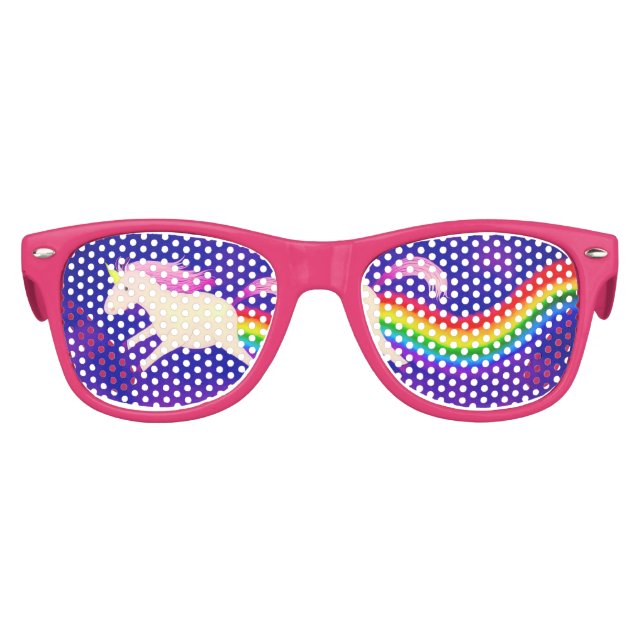 Funny Unicorn Rainbow Party Lunettes de soleil (Devant)