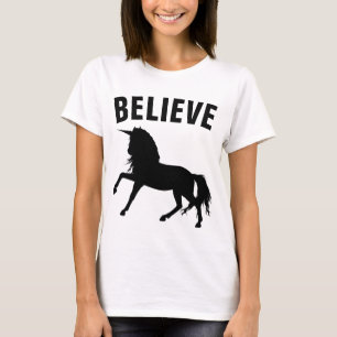 Funny UNICORN T - Shirt BELIEVE