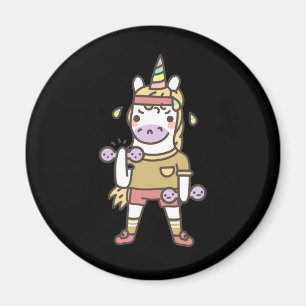 Funny Unicorn Workout Magnet