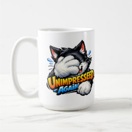 Funny Unimpressed Cat Coffee Mug - Grumpy Office  Kaffeetasse