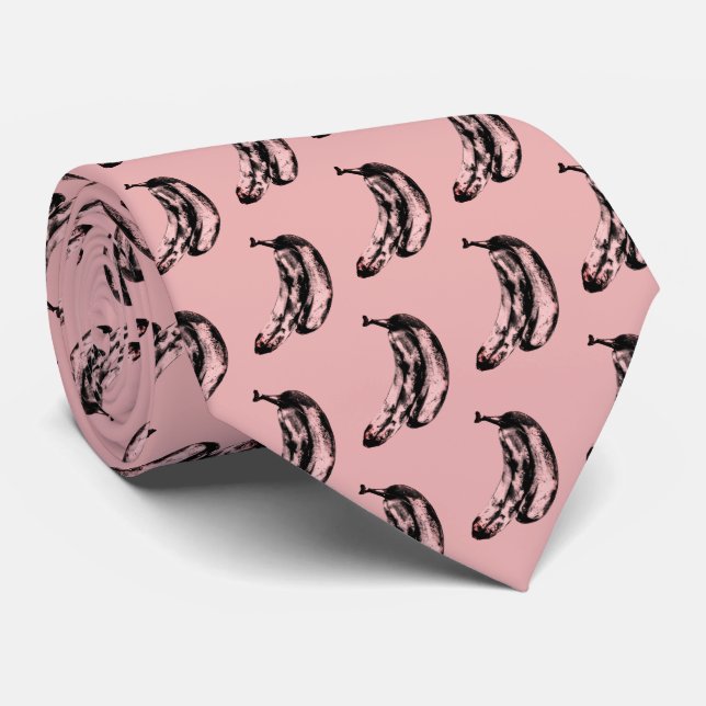 Funny Unique Banana Pattern Krawatte (Gerollt)