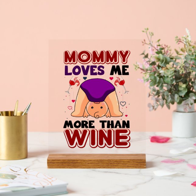 Funny unisex baby Kinderzimmer Mommy Liebe Acrylschild (Hochzeit)