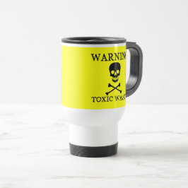 Funny uns WARNING Giftige Abfälle ・ Öko Gelb Reisebecher
