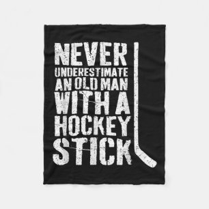 Funny unterschätzt nie einen alten Mann mit Hockey Fleecedecke