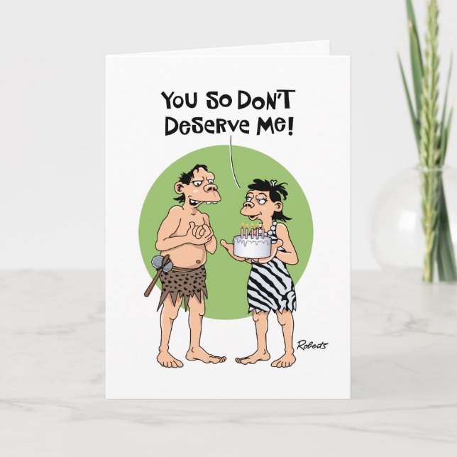 Funny Unworen Male Geburtstag Karte (Vorderseite)