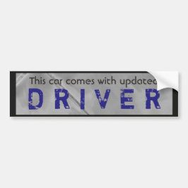 Funny Updated Driver Blue Black Autoaufkleber