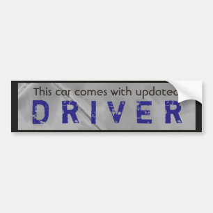 Funny Updated Driver Blue Black Autoaufkleber