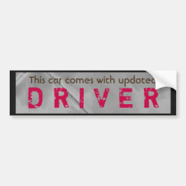 Funny Updated Driver Pink Brown Autoaufkleber