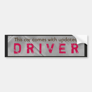 Funny Updated Driver Pink Brown Autoaufkleber