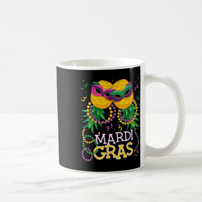 Funny Updown Pineaple Swinger Mardi Gras Bea Kaffeetasse (Rechts)