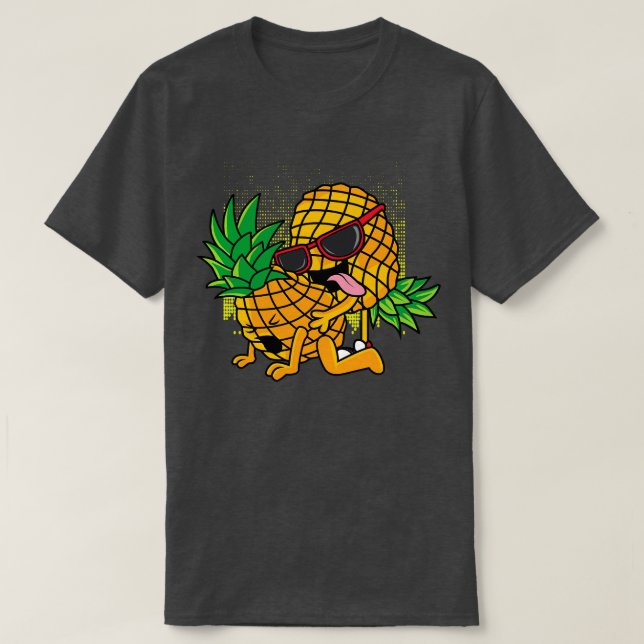 Funny Updown Pineaple Swinger Sexy Joke Men T-Shirt (Design vorne)