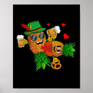 Funny Updown Pineapples Paar Swingers Men Poster