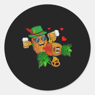 Funny Updown Pineapples Paar Swingers Men Runder Aufkleber