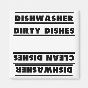 Funny Updown Start und leere die Geschirrspülmasch Magnet