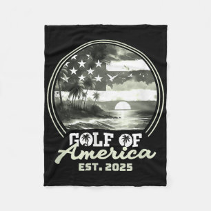 Funny US America Shirt Golf of US America Est 202 Fleecedecke