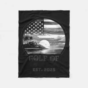 Funny US America Shirt Golf of US America Est 202 Fleecedecke