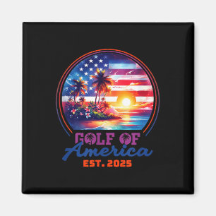 Funny US America Shirt Golf of US America Est 202 Magnet