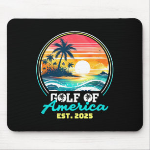 Funny US America Shirt Golf of US America Est 202 Mousepad