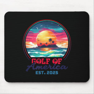 Funny US America Shirt Golf of US America Est 202 Mousepad