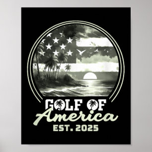 Funny US America Shirt Golf of US America Est 202 Poster