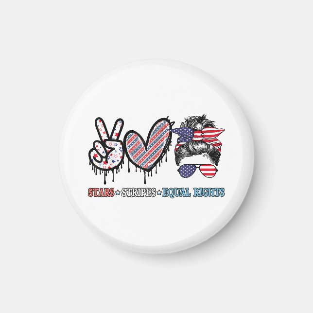 Funny US Flag Patriotic Magnet (Vorne)