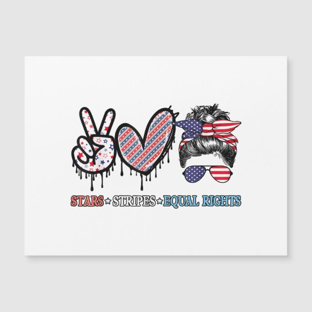 Funny US Flag Patriotic Magnetkarte (Vorderseite)