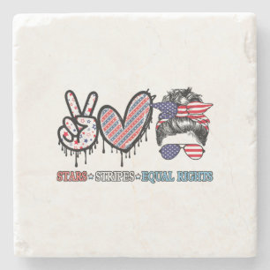 Funny US Flag Patriotic Steinuntersetzer