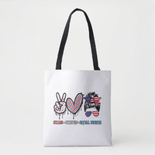 Funny US Flag Patriotic Tasche