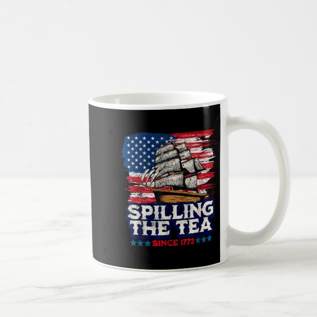 Funny Us History Teacher Boston Slling The Tea Sin Kaffeetasse (Rechts)