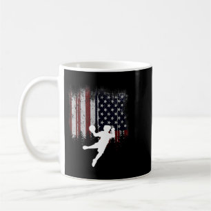Funny USA American Flag Dodgeball Kaffeetasse