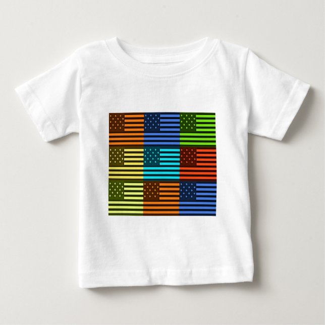 Funny USA Flag Baby T-shirt (Vorderseite)