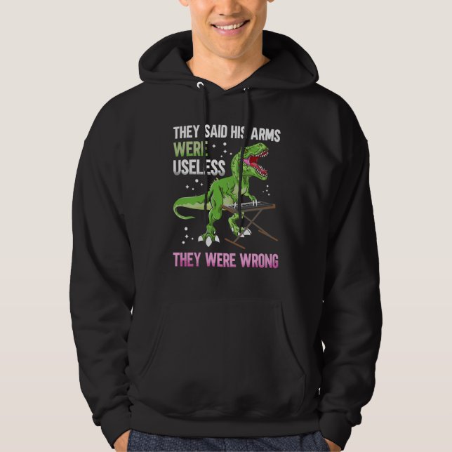 Funny Useless Arms T Rex Pianist Hoodie (Vorderseite)