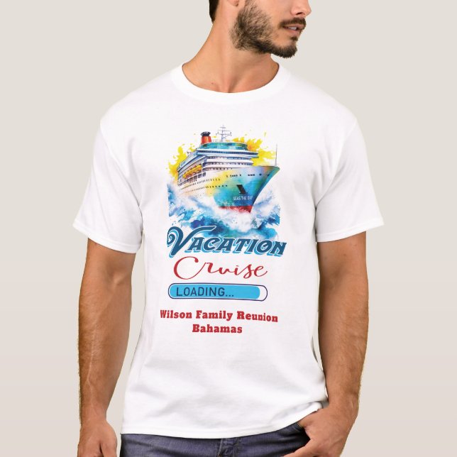Funny Vacation Family Wiedersehen Cruise T-Shirt (Vorderseite)