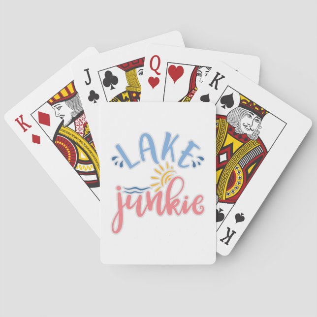 Funny Vacation Lago Junkie Design Spielkarten (Rückseite)