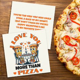 Funny Valentine Card I Liebe Sie mehr als Pizza Feiertagskarte