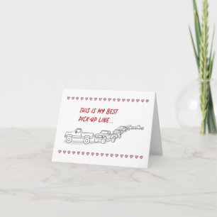 Funny Valentine Card Lieferwagen Line Herzborder S Karte