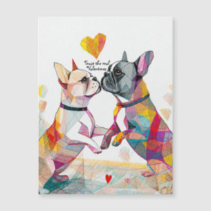 Funny Valentine French Bulldog Liebhaber Magnetkarte