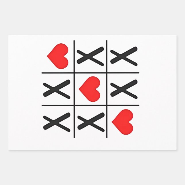 Funny Valentine Hörknödel Matching Liebhaber Geschenkpapier Set (Vorderseite)