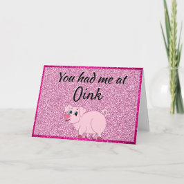 Funny Valentine Pig Feiertagskarte