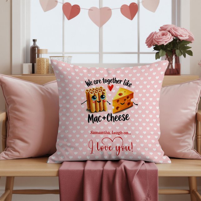 Funny Valentine Pillow Food Pun Custom Name Kissen (Funny Valentine Pillow Food Pun Custom Name)