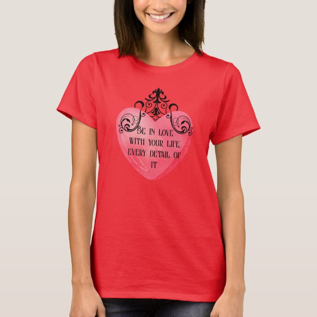 Funny Valentine pink heart T-Shirt (Vorderseite)
